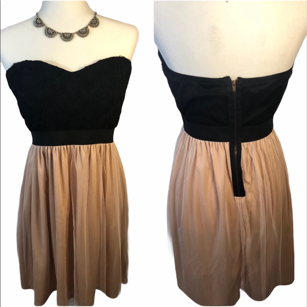 BOGO🖤 F21 DUSTYROSE &BLACK SWEETHEART FANCY TULLE